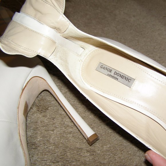 🔥 NEW size 8.5/39 Ganor Dominic Beige Leather Lace up Knee high Pumps - Picture 8 of 16